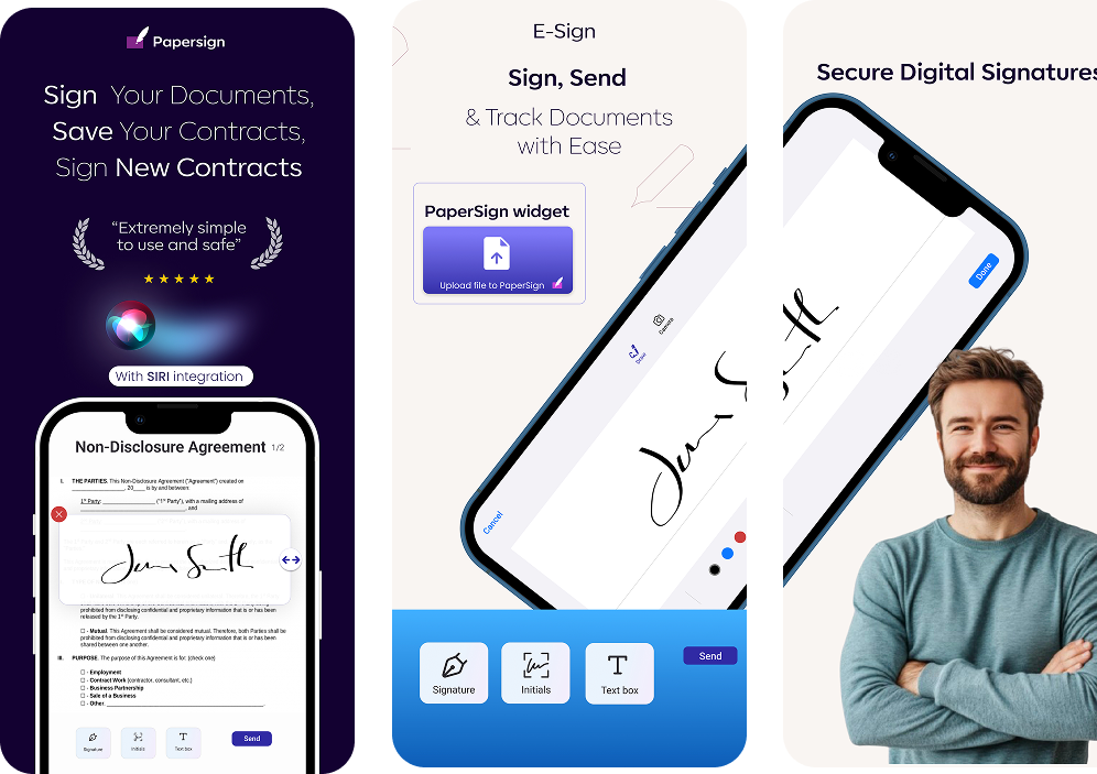 Papersign screenshots